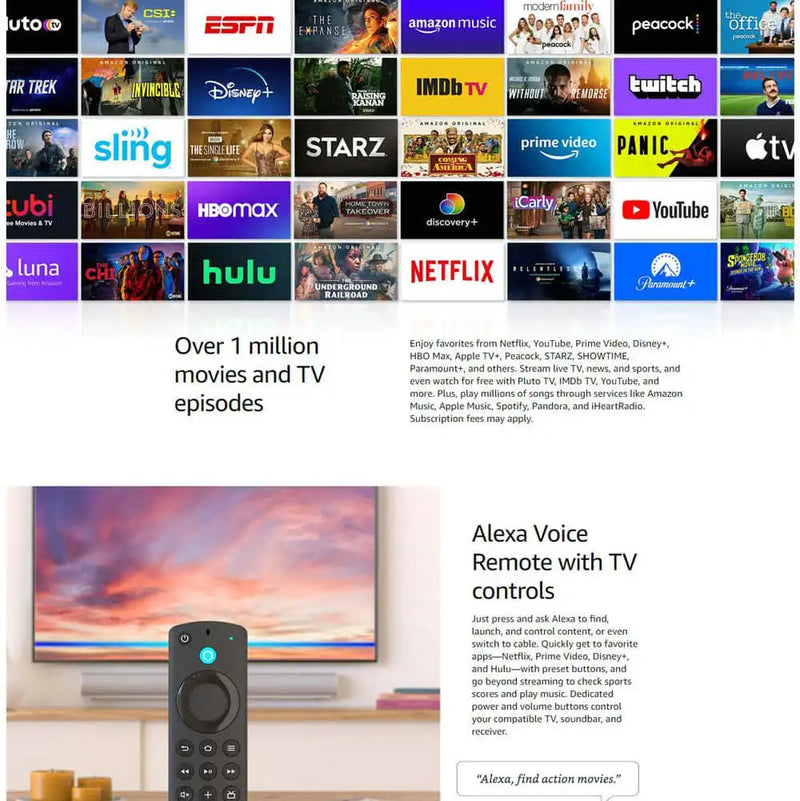 Fire TV Stick 4K com Alexa e Controle de Voz - 3ª geração